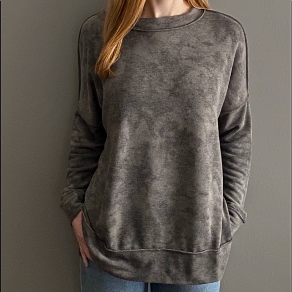 Women’s Cherish Brand Grey Mix Tie Dye Look Top - Picture 2 of 8